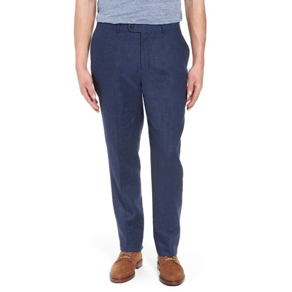 NWT Kroon Andrew Blue Active Linen Pants Size 38RW - Picture 1 of 12